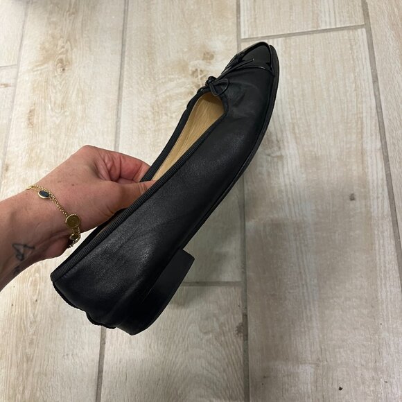Chanel Lambskin & Patent Calfskin Black Ballet Flats - Picture 5 of 7